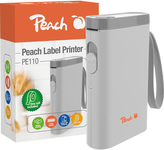 Peach Φορητός Εκτυπωτής Ετικετών Απευθείας Μεταφοράς Bluetooth