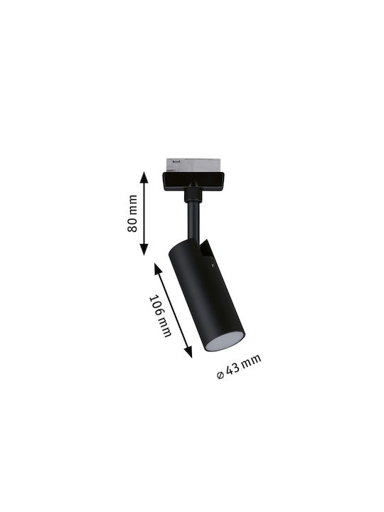 Paulmann Tube Single LED Natural White Spot in Black Color