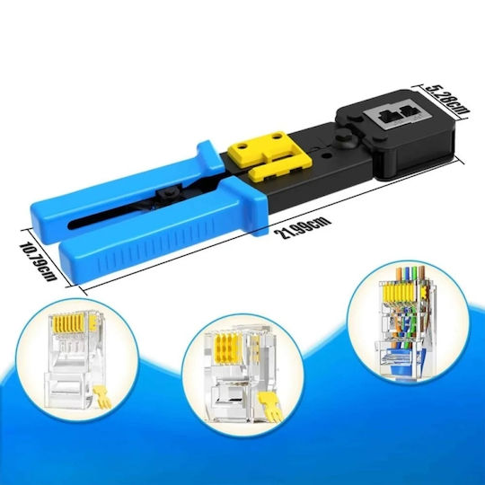 Renew Force Cleste Sertizat De Rețea RJ12, RJ11, RJ45 Cu Dezizolator, Mecanism Cu Clichet Și Izolație (Lungime 219.9mm)