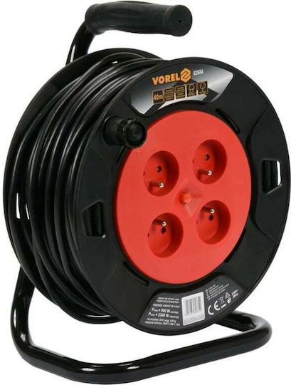 Vorel Extension Reel Cord 3 x 1mm²/40m Green