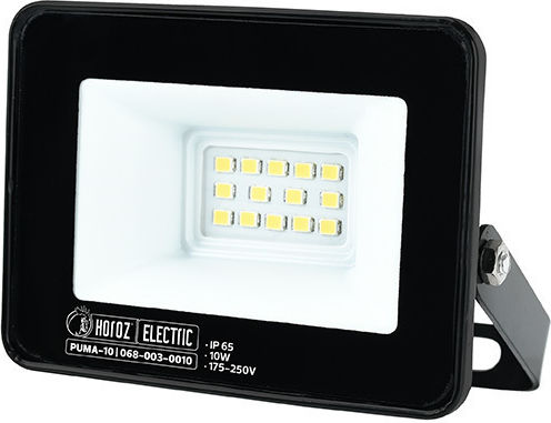 Horoz Electric Puma-10 Στεγανός Προβολέας LED 10W Ψυχρό Λευκό 6400K IP65