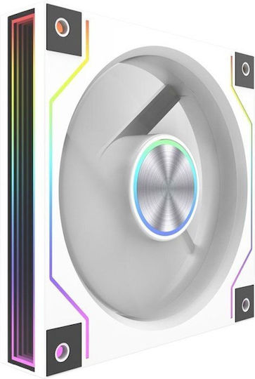 Darkflash DM20 Line Case Fan 120mm (1600rpm / 56cfm) with ARGB Lighting and 3-Pin Connection White