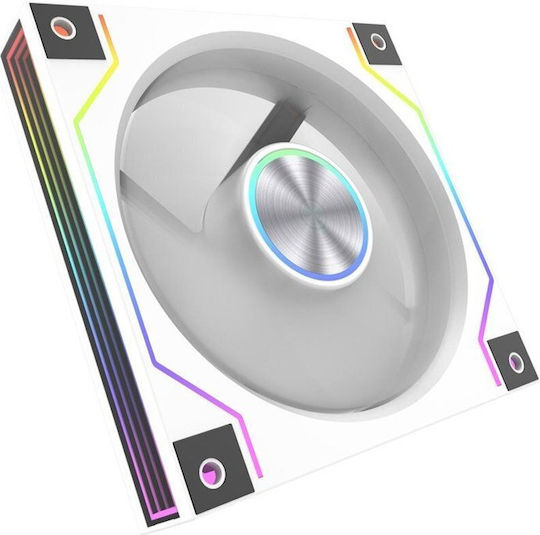 Darkflash DM20 Line Case Fan 120mm (1600rpm / 56cfm) with ARGB Lighting and 3-Pin Connection White