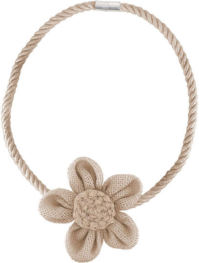 Flower Tie-Back Magnetic Din Țesătură Bej