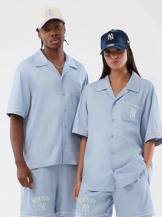 Mlb Kurzärmeliges Herrenhemd Hellblau