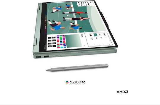 Lenovo Ideapad 5 2-in-1 14AGP11 14" OLED FHD+ Touchscreen (Ryzen AI 400 Series-7 445/16GB/1TB SSD/No OS) Breeze Moss (US Keyboard)