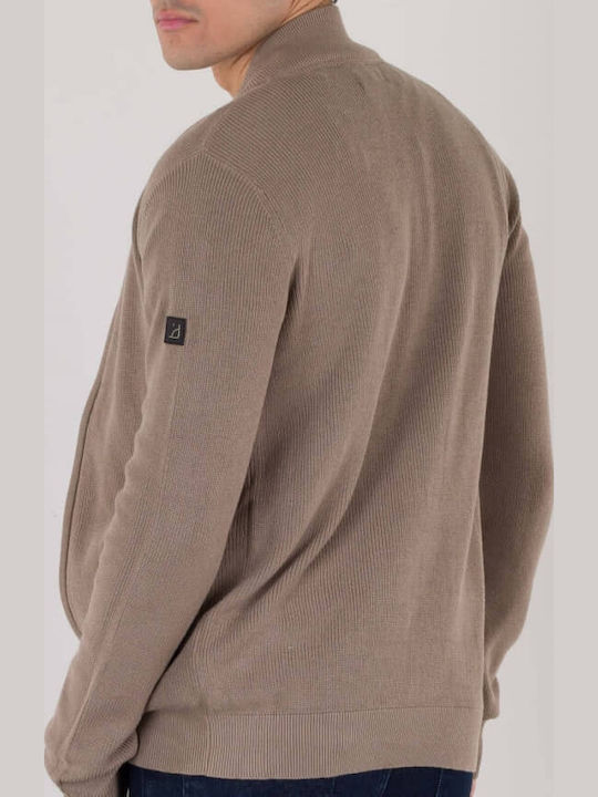 Men's Knitted Beige Cardigan