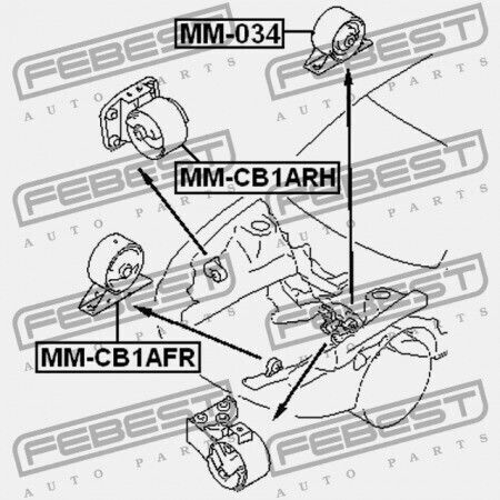 Perna Spate Motor Mitsubishi Lancer Mirage Cj-cp 1995.08-2000.08 Jpn Mr223674