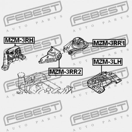 Febest Motorhalterung Für Mazda 3 Bk 2003-2006 Eu Bp4k-39-040d