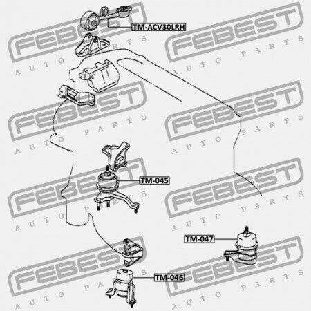 Ляв Хидравличен Тампон На Двигателя Toyota Camry Jpp Acv30 Mcv3 2001.07-2006.01 Us 12372-28020