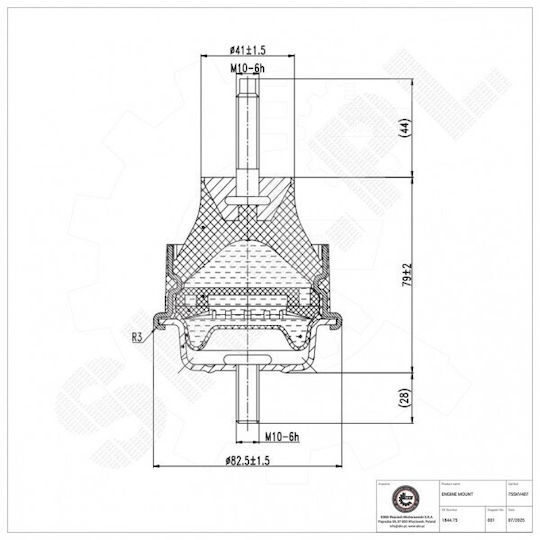 Дясна Опора На Двигателя Citroen Berlingo Xsara Peugeot 206 306 Partner 1844.75