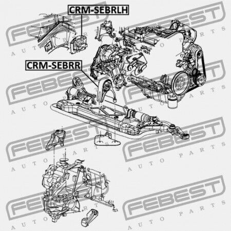 Αριστερό Μαξιλάρι Κινητήρα Chrysler Sebring Jr 2001-2006 04573775ab