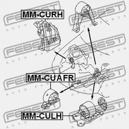 Perna Față Motor Mitsubishi Lancer Lancer Cedia Cs Ct 2000.03-2009.08 Jpn Mn100289