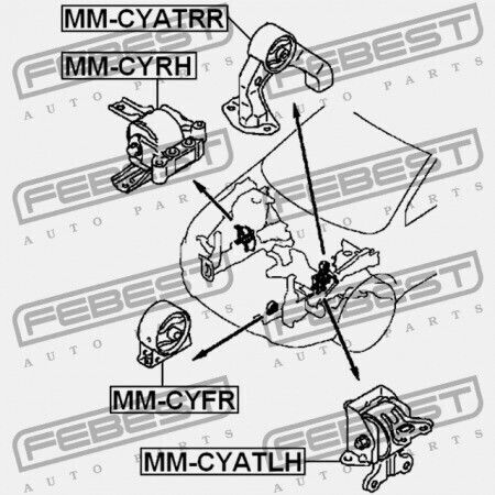 Front Engine Mount Mitsubishi Lancer Cy Cz 2007.03-2013.02 Eur Mn184355