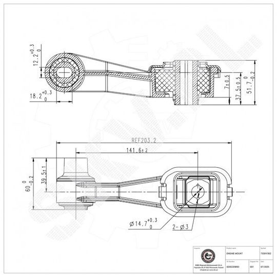 Rechte Motorhalterung Renault Clio III Modus 8200239893
