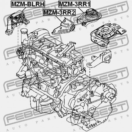 Rechte Motorhalterung Hydraulisch Mazda 3 Bl 2008-2011 Eu B38m-39-060b