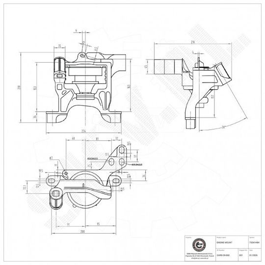 Rechts Motorhalterung Mazda 3 6 CX-5 Ghr9-39-060
