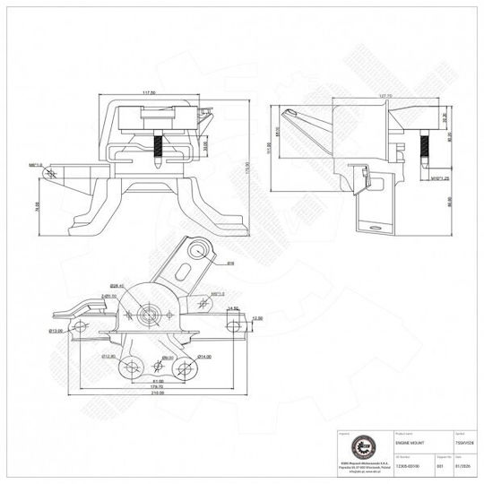 Right Engine Mount Toyota Auris Avensis Corolla Verso 12305-0D100