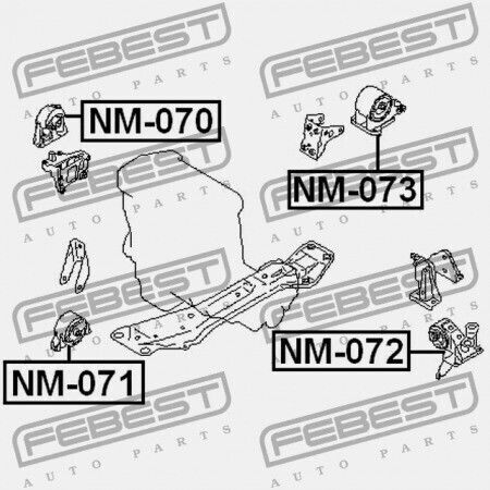 Rear Engine Mount Hydraulic Nissan X-Trail T30 2004.03-2006.12 Ca 11320-8H800