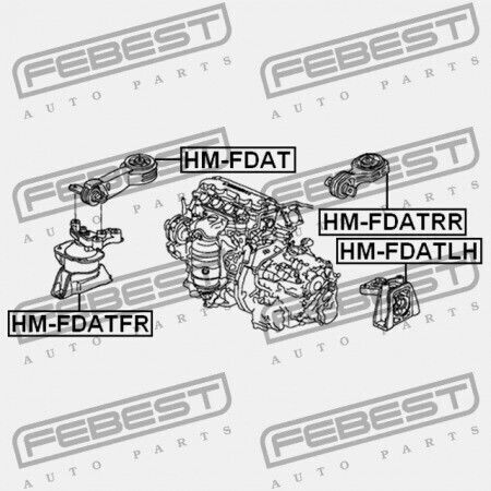 Μπροστινό Αριστερό Μαξιλάρι Κινητήρα Honda Civic 4d Fd1 2006-2014 Jp 50850-sna-a82