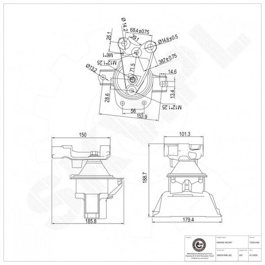 Right Engine Mount Honda Civic VIII IX 50820-snb-j02
