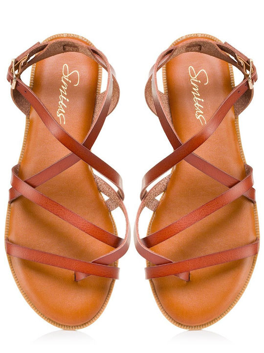 Flache Sandalen Für Damen Braun