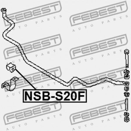 Febest Vorderfrontscheibe Stabilisatorring Nissan Vanette S21 1999.06 Jp 54612-hc050
