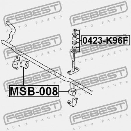 Front Stabilizer Bearing Mitsubishi L200 K60 70 1996.01-2007.12 G Xp Mmth Mr151327