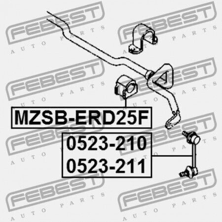 Febest Vorderseite Stabilisatorring Mazda CX-7 Er 2007-2009 Eu Eh48-34-156a