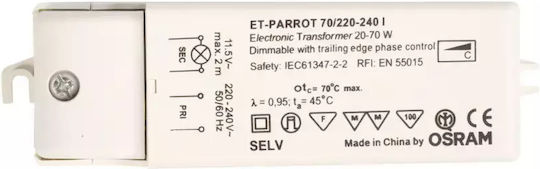 Osram ET Parrot 70W 220-240V Μετασχηματιστής για Φωτιστικά