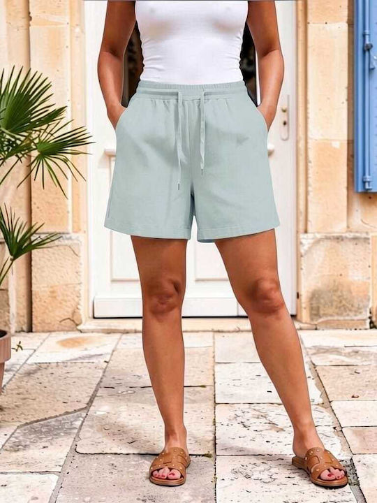 Women's Light Blue Bermudas
