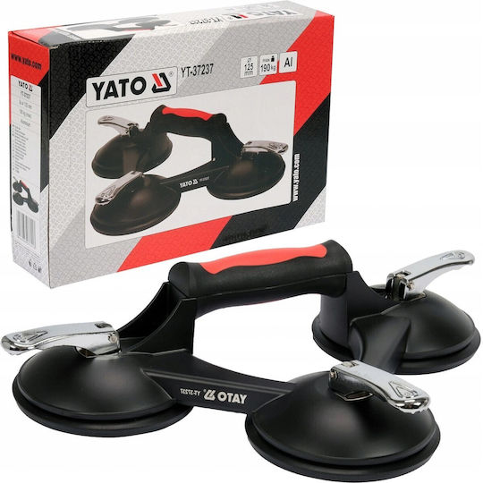 Yato Aluminum Triple Work Suction Cup 125mm with Max Lifting Weight 190kg