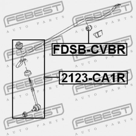 Febest Vorderes System für das Auto Ford Kuga Cbv 2008-2012 Eu 1505511