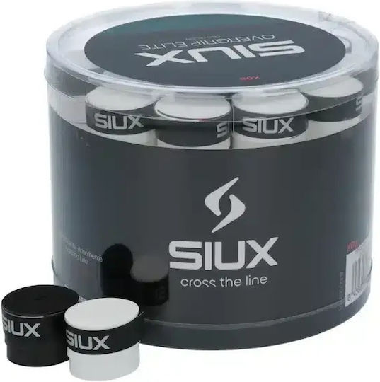 Siux Padel Overgrip Elite Pack 60 Pieces Black White