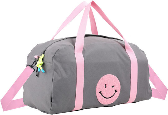 Smiley Smiley Gesicht Sack Reise Grau Stoff M62xP29xH30cm