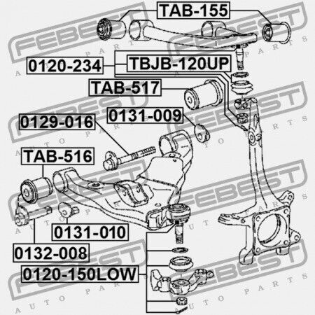 Febest Nuc Auto Pentru Toyota Croazieră Pe Uscat