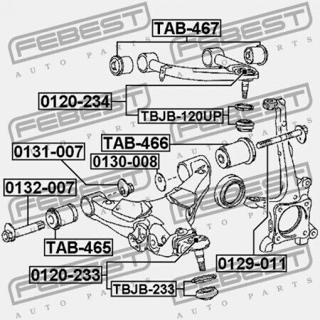 Febest Βίδα Αυτοκινήτου για Toyota Land Cruiser