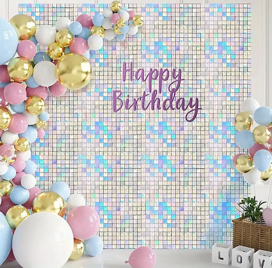 Photo Background Silver Photo Wall 30x30cm Laser Silver