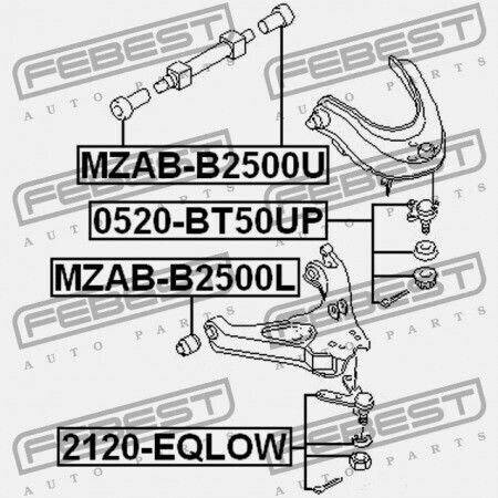 Μπουλόνι Μπροστινό Κάτω Μπράτσο Ford Ranger Eq 2002-2007 Eu 3665787