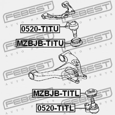 Πείρος Μπροστινός Άνω Βραχίονας Ελέγχου Mazda Titan Standard Car Until H16.06 Wh 2000-2002 Jp W628-34-540