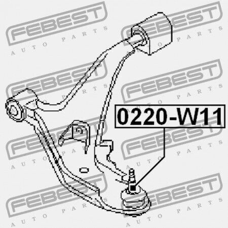 Febest Vorderseite Unterer Steuerarm Nissan Primera P11e 1996.06-2002.01 El 54500-wa600