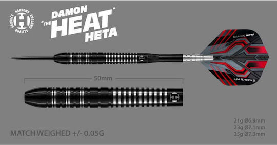 Harrows Damon Heta 90% Steeltip Darts Hs-tnk-000016452 Black