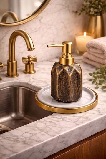 SteweHome Porcelain Soap Dish Gold