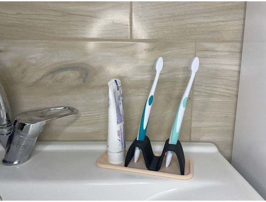 SteweHome Toothbrush Support Base Plastic Black 5210357185878