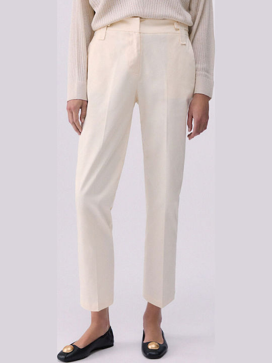 Damen Chino Hose aus Gabardine Beige