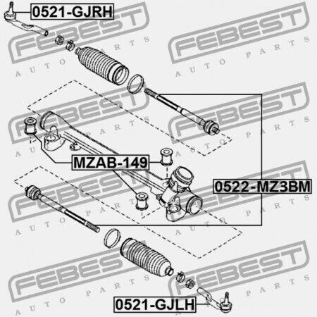 Capăt Bara Direcție Stânga Mazda 6 Gj 2012-2012 Eu Ght2-32-290