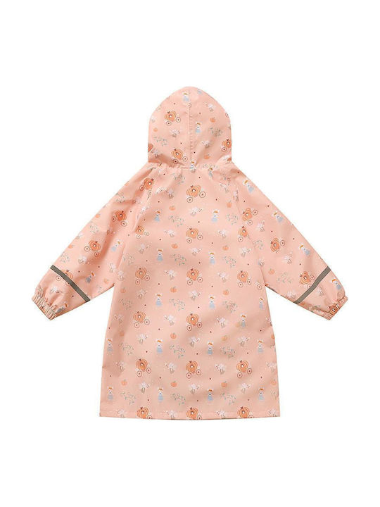 Waterproof Kids Casual Coat Long with Hood Orange