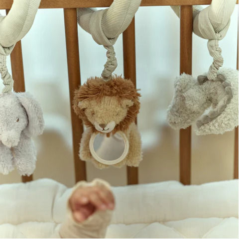 Little Dutch Spiral Cot and Stroller Toy Safari Friends for Newborns