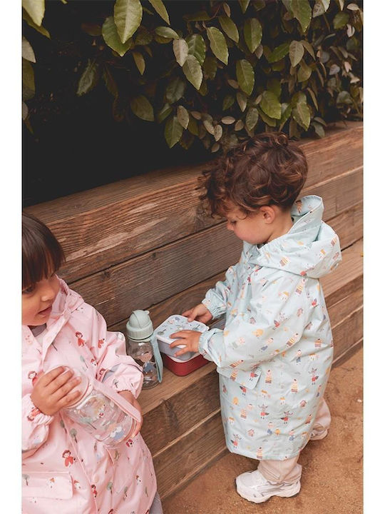Waterproof Kids Casual Coat Long with Hood Green