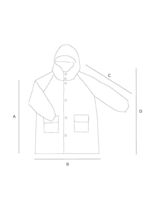 Waterproof Kids Casual Coat Long with Hood Green